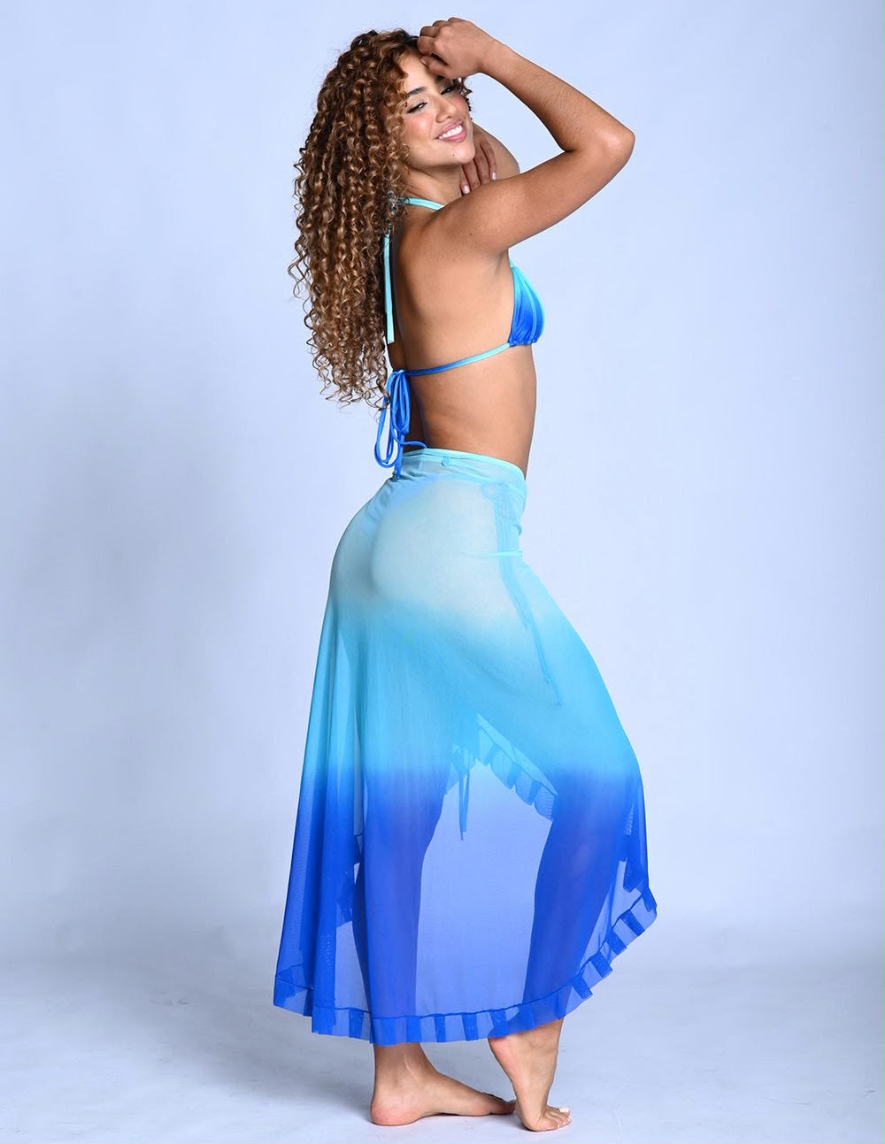 CALM BEACH WRAP TURUOISE+KING BLUE