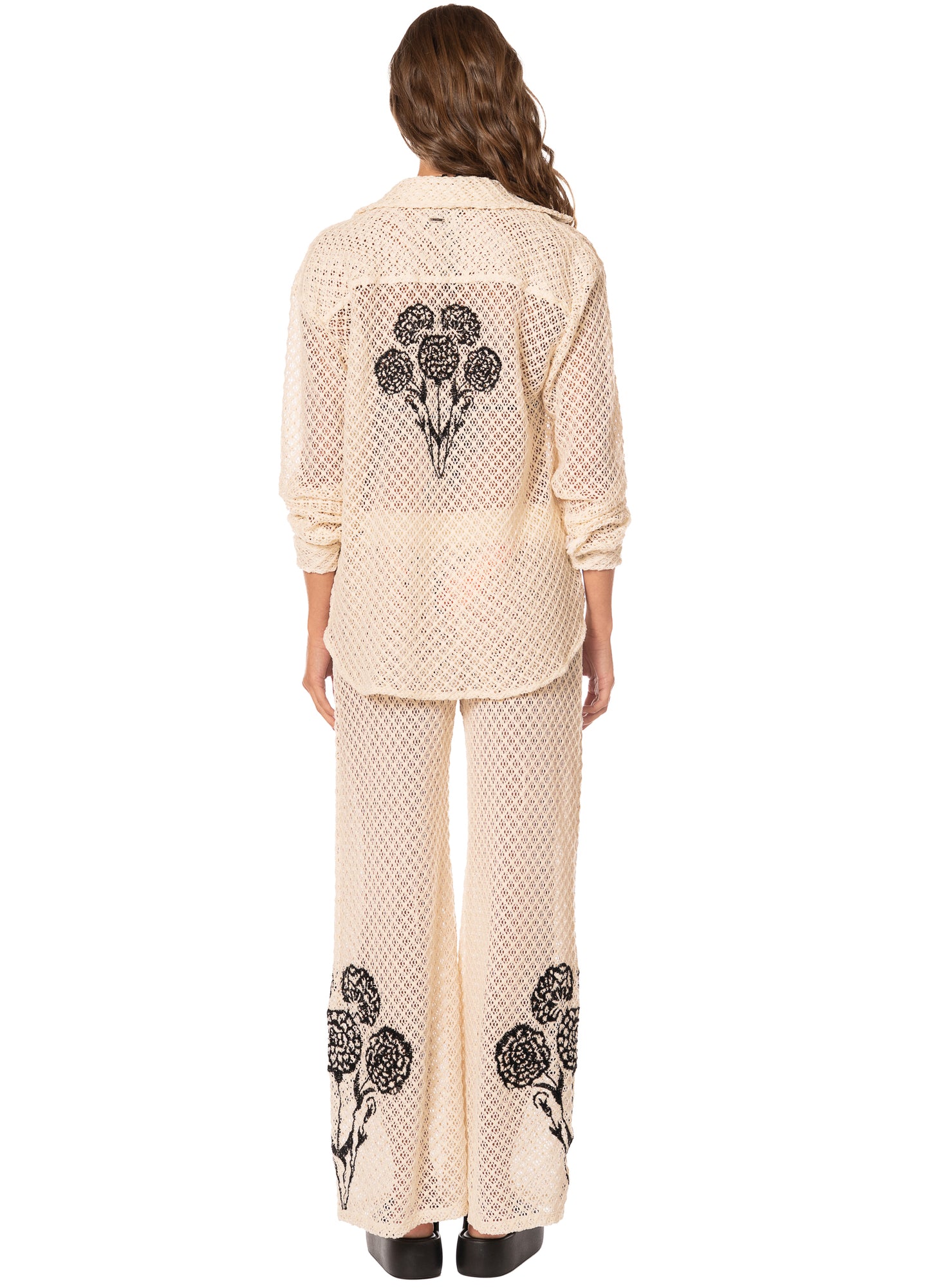 Monochrome Bloom Lunia Long Shirt