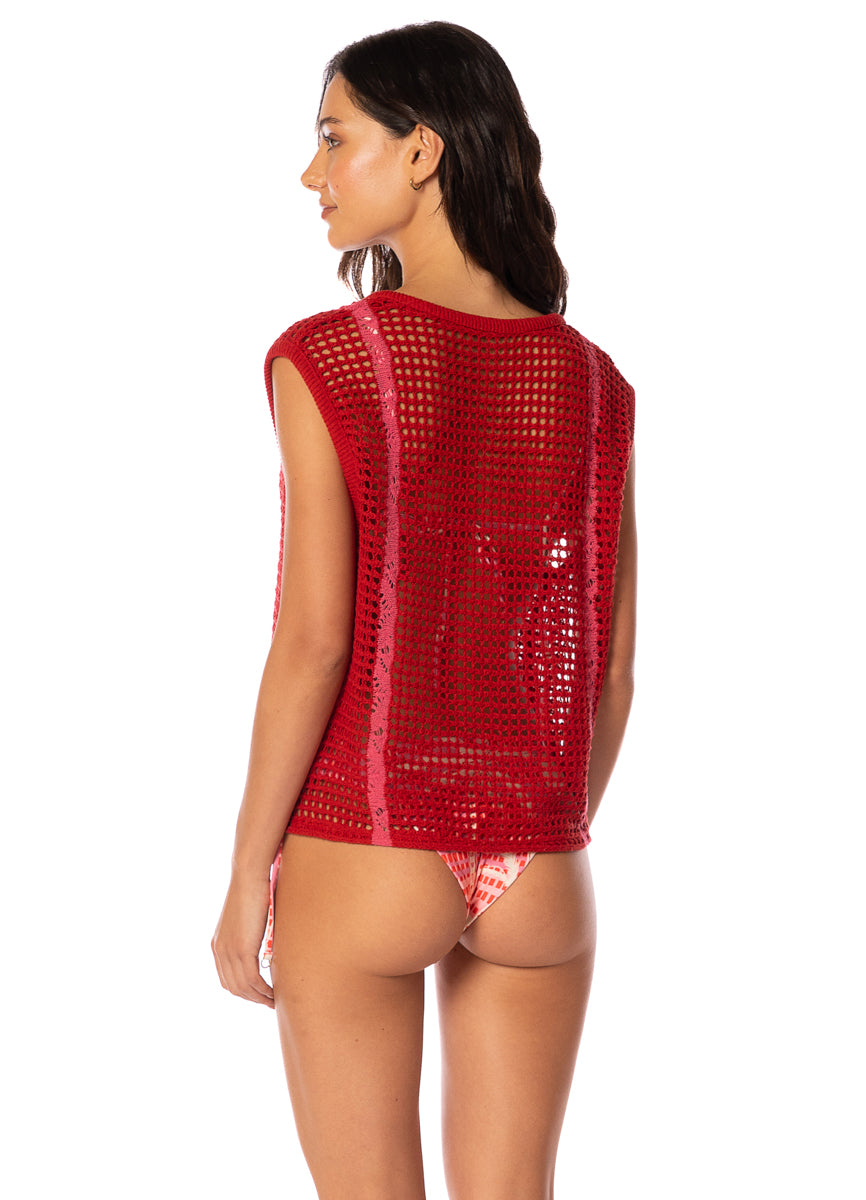 FLAME CORAL PLUM SHIRT