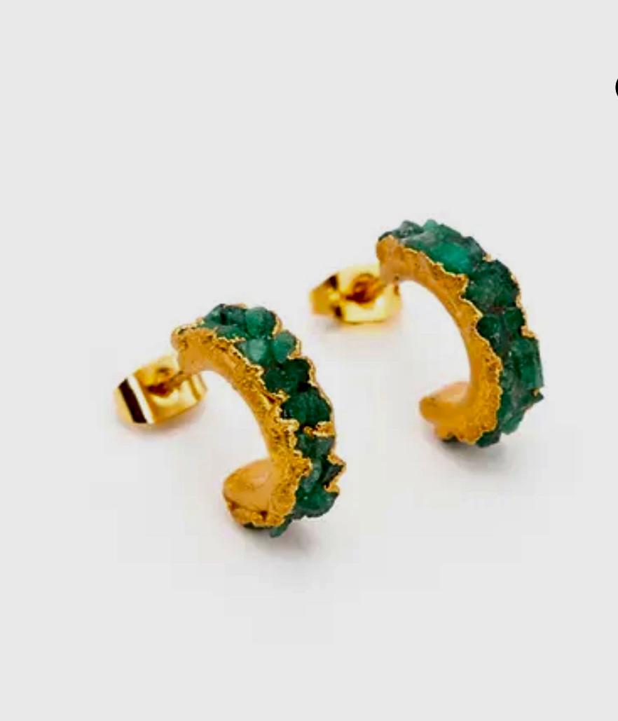 Esmerald Hoop Earring 2 cm