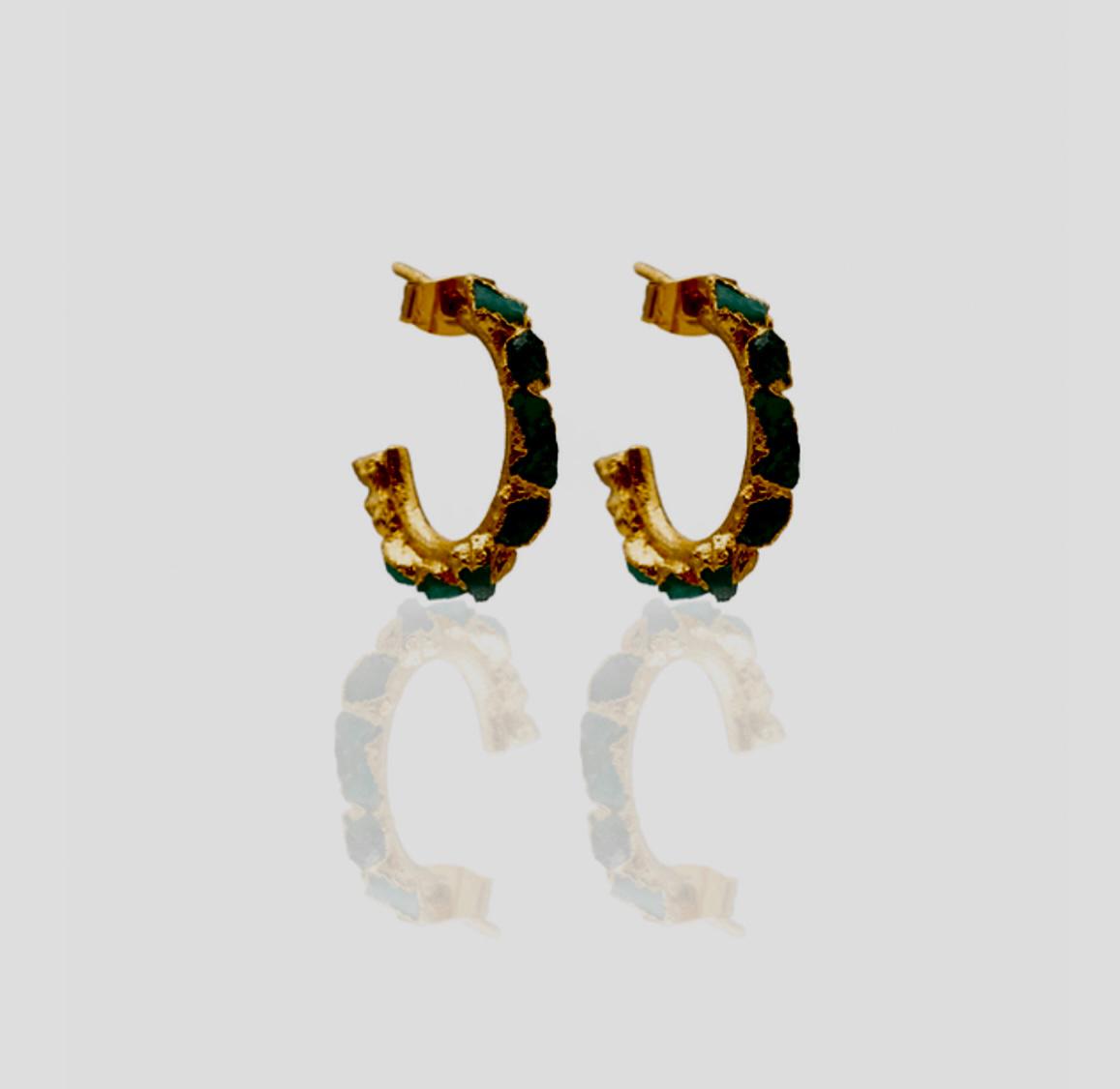 Esmerald Hoop Earring 3cm