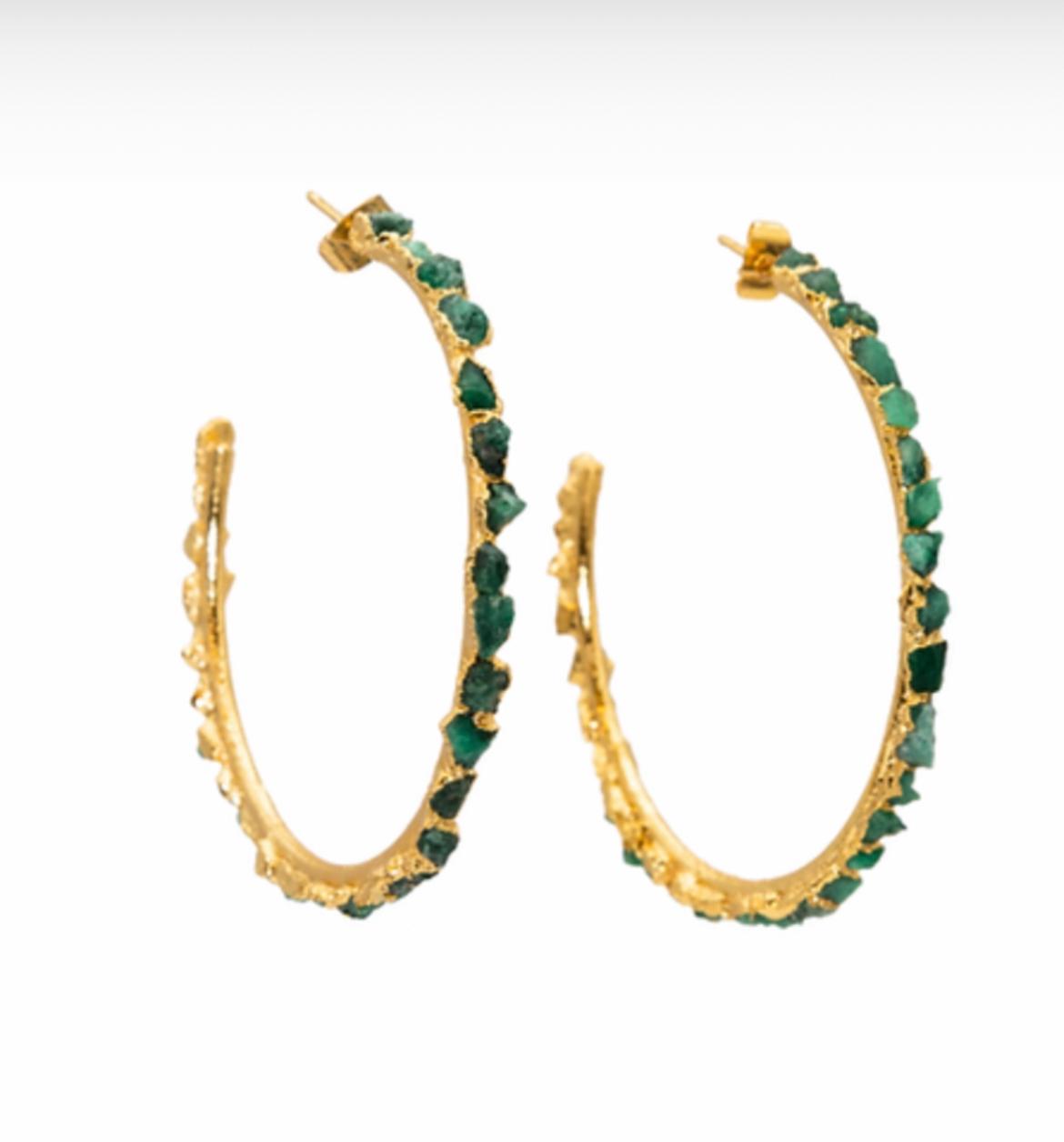 Esmerald Hoop Earring 4cm