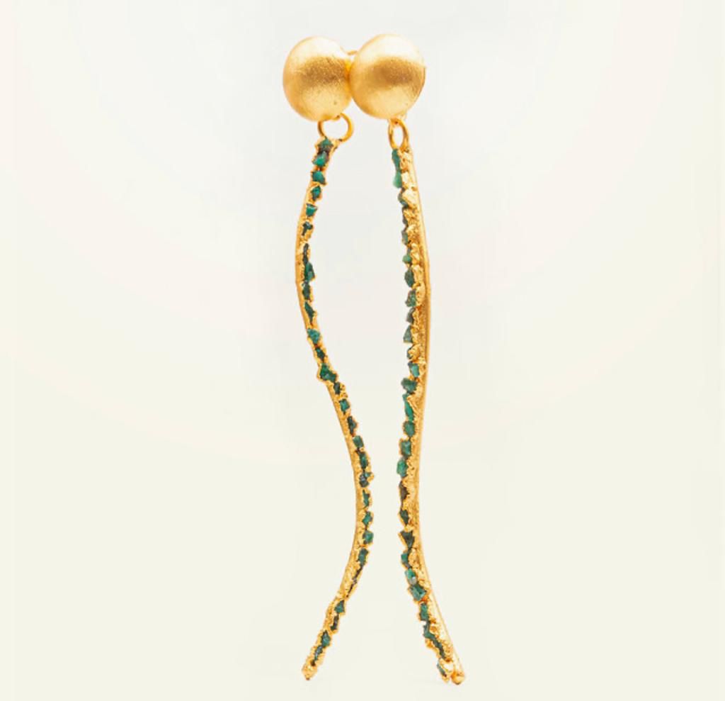 Esmerald Long Earring