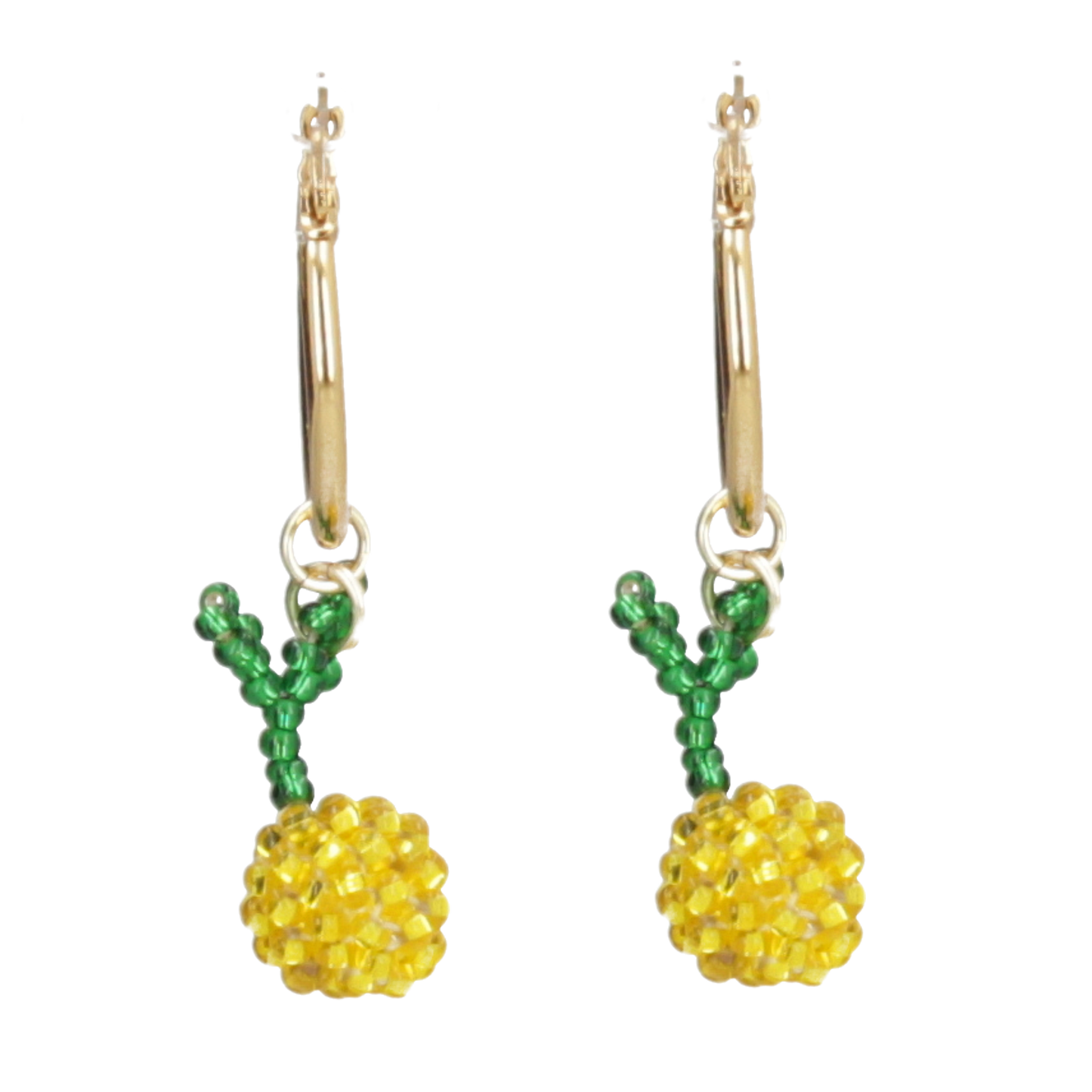 LEMON BEADS HOOPS