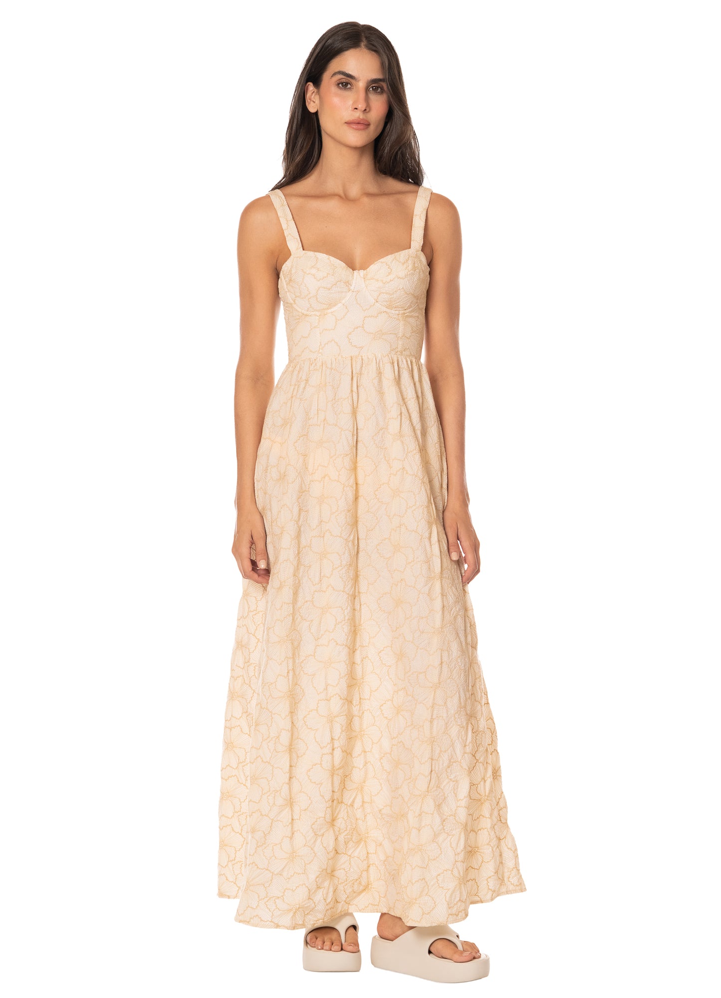 Moonlit Lace Lamary Long Dress