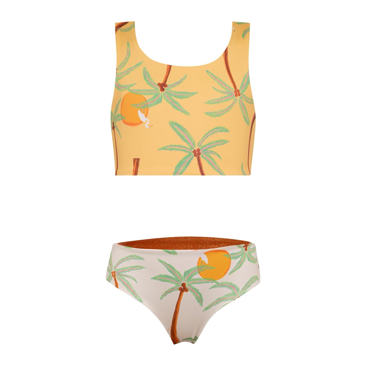 SUN&MOON PALMERAS AMARILLO BIKINI