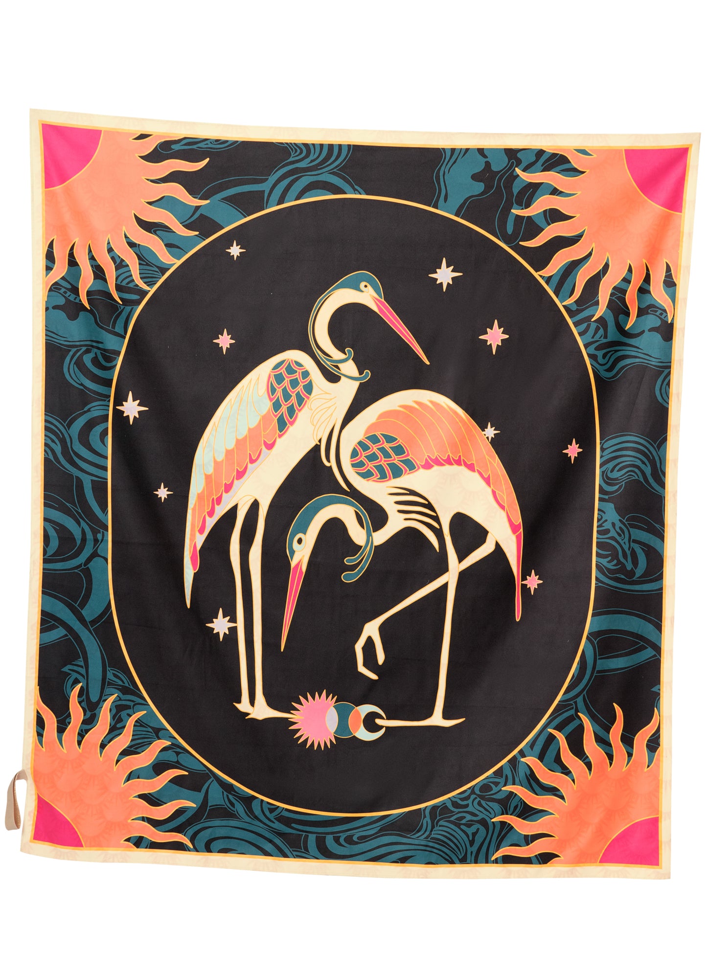 FLAMINGO NIGHT FLORELIA BEACH TOWELS