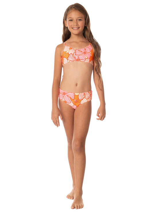 Retro Bloom Pear Girls Bikini