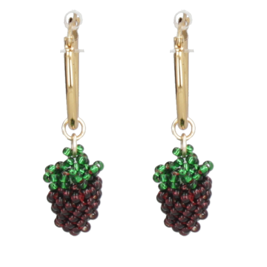 BLACKBERRY BEADS HOOPS