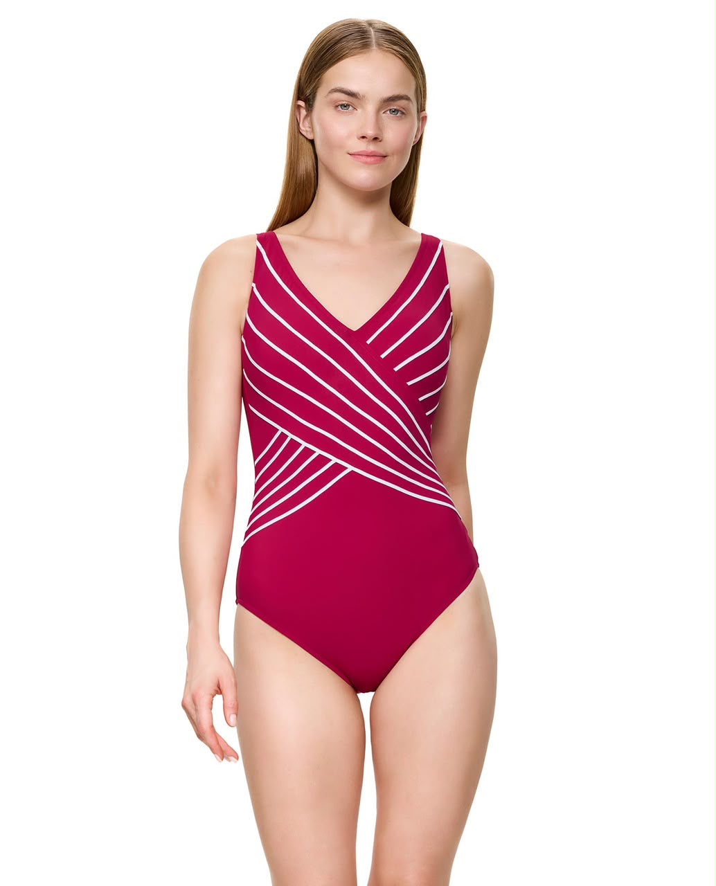 EMBRACE SURPLICE CHERRY ONE PIECE