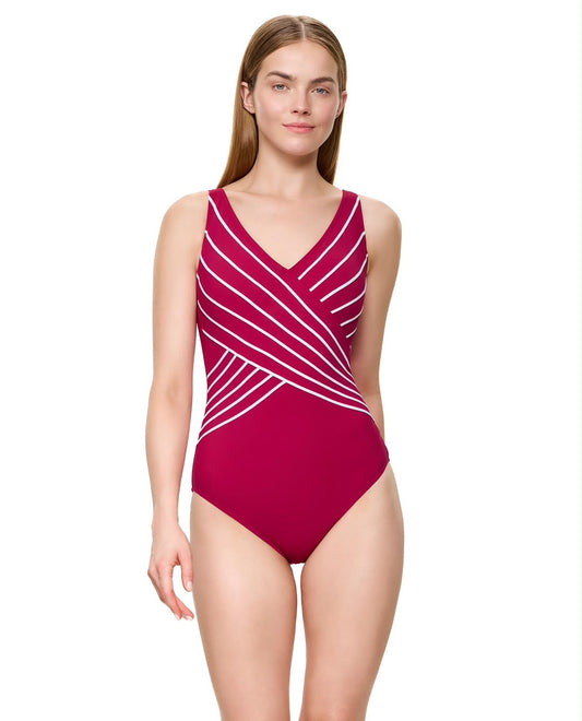 EMBRACE SURPLICE CHERRY ONE PIECE