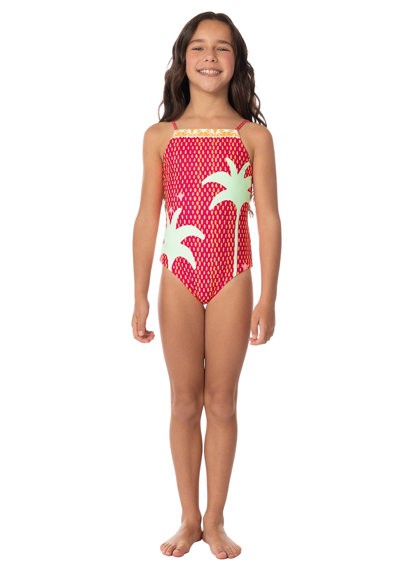 Funky Palms Eagle Girls One Piece
