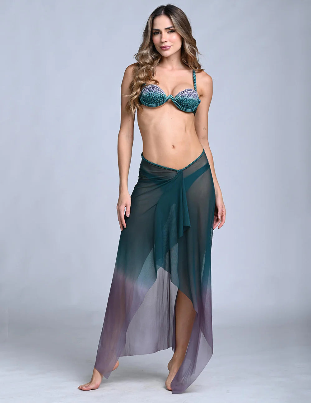 TERA SKIRT GRAY+BOREAL GREEN