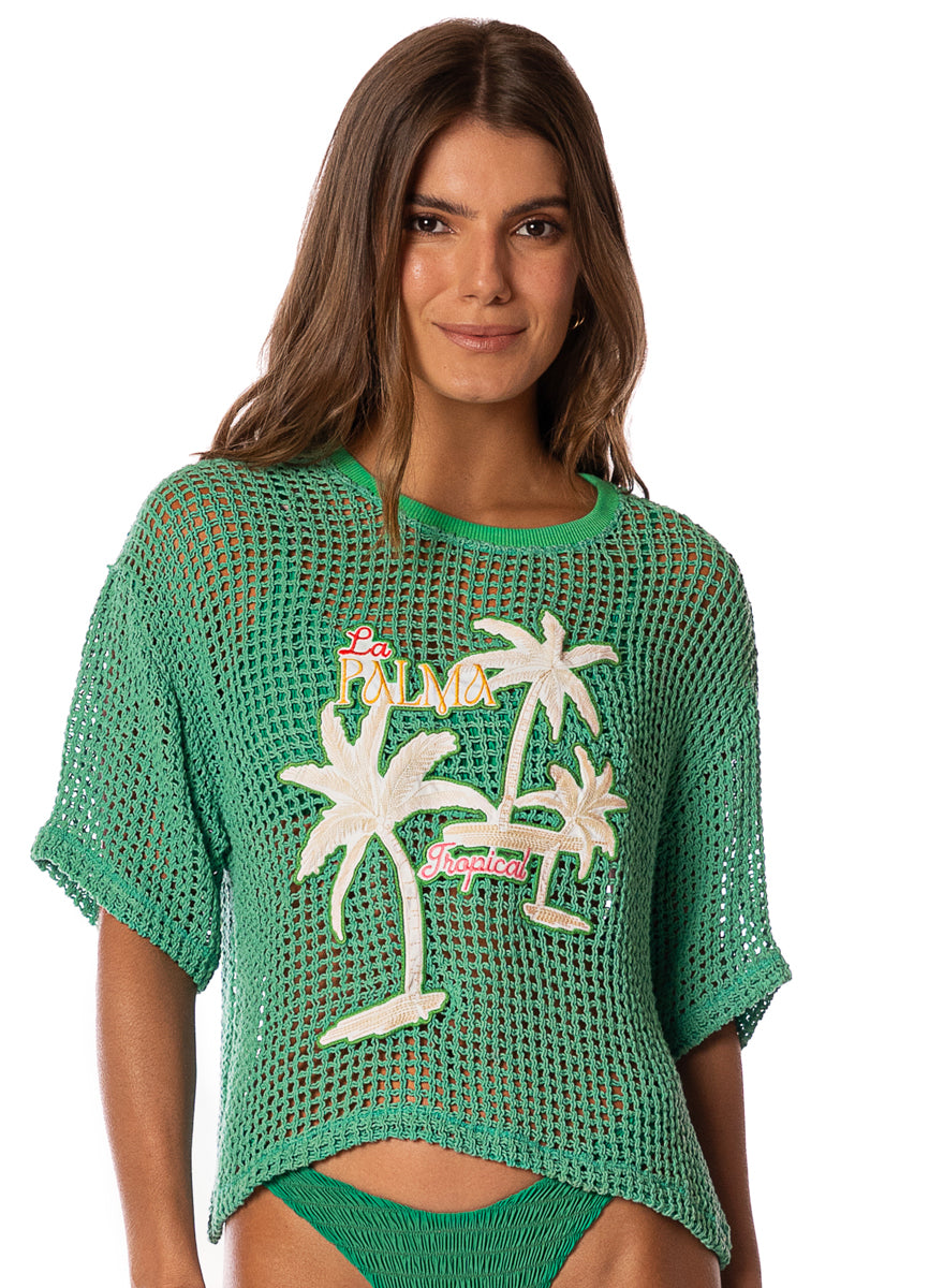 TROPICAL GREEN COTTA T-SHIRT