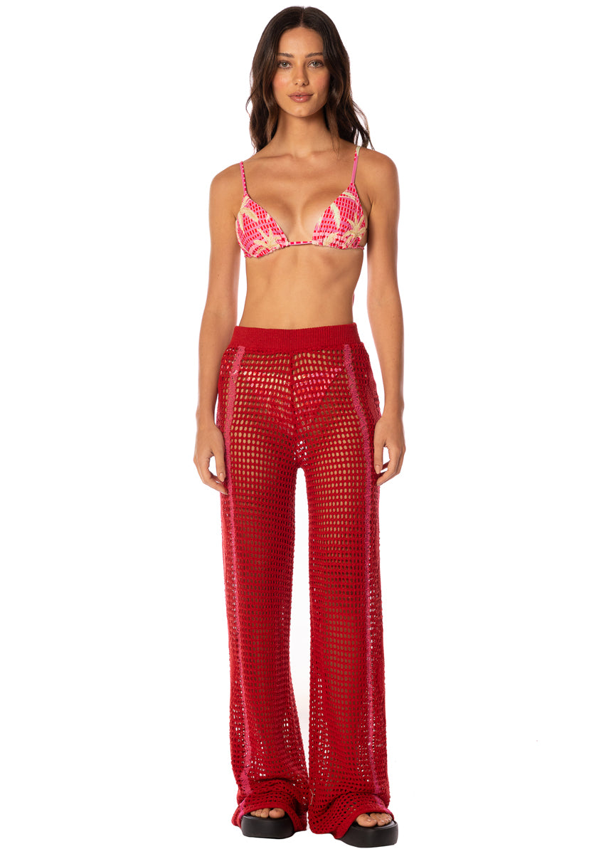 FLAME CORAL NOVELLE PANTS