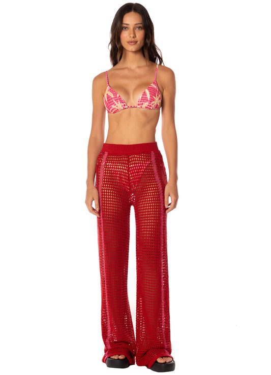 FLAME CORAL NOVELLE PANTS