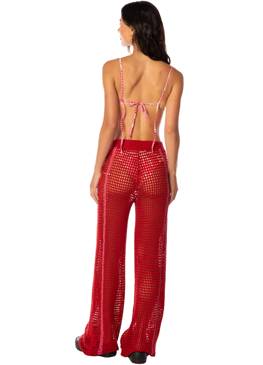 FLAME CORAL NOVELLE PANTS
