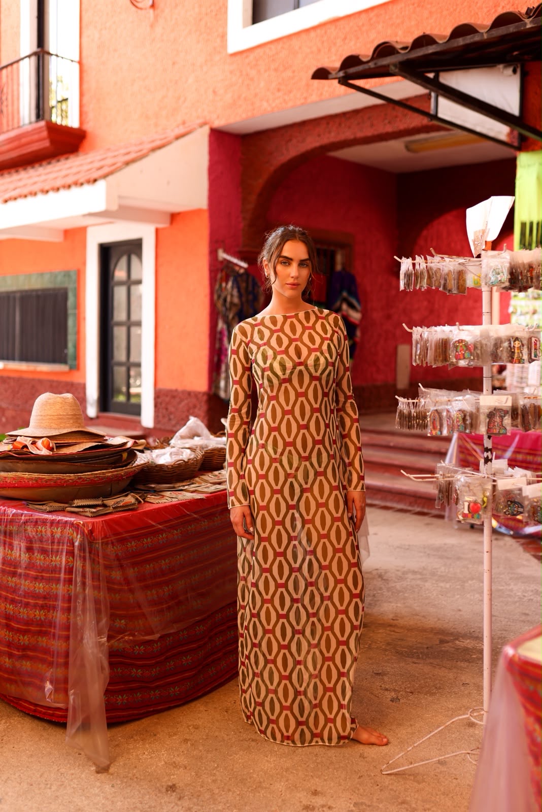 TULUM MESH GREEN DRESS