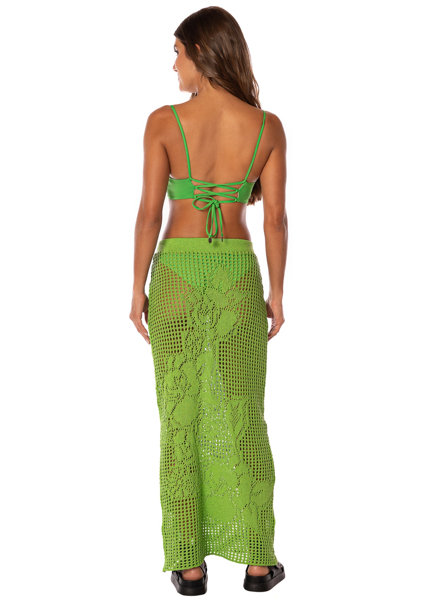 EMERALD BROCADE TANO SKIRTS