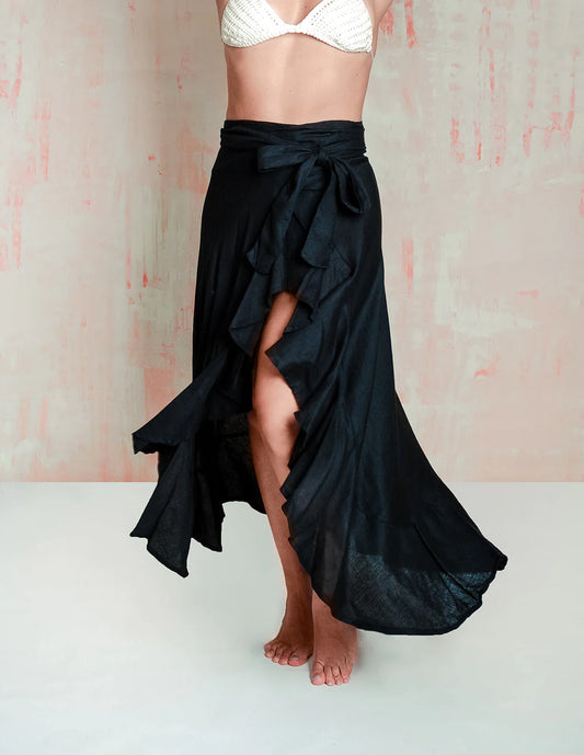 Wave Skirt Black