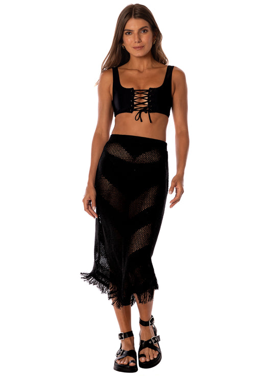 MIDNIGHT BLACK TOBIE SKIRT