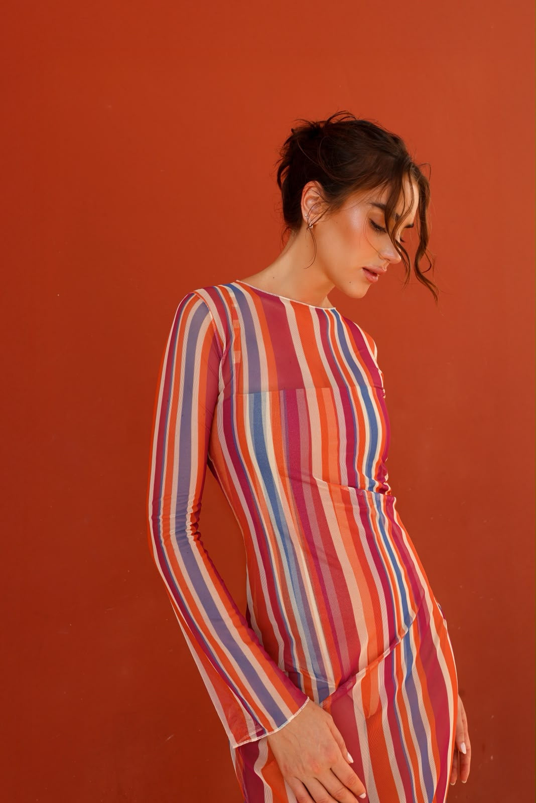 GLOW MESH DRESS MULTICOLOR