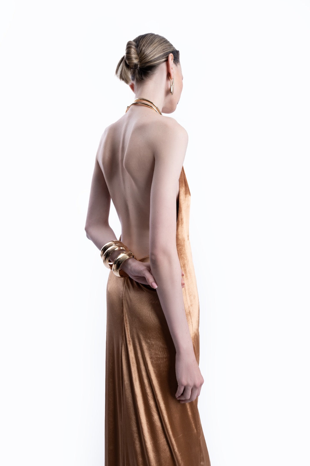 SANTINA GOLD DRESS