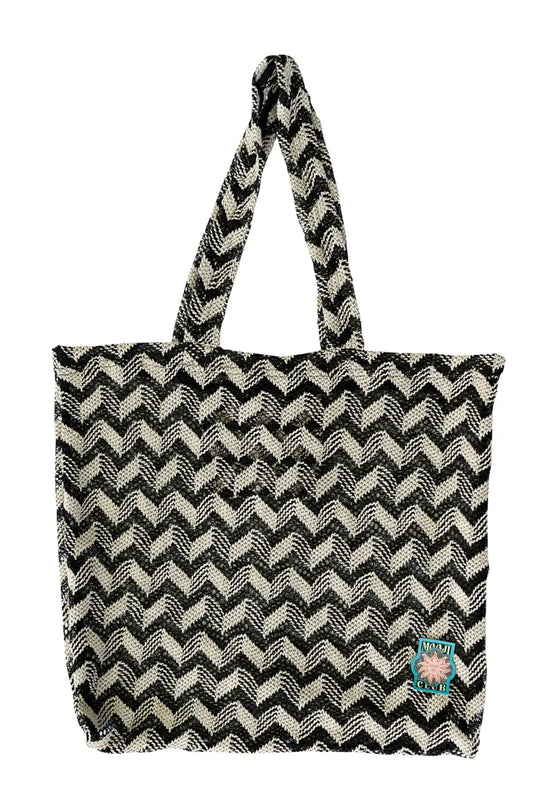 BLACK & WHITE SUNSET TESSA TOTE BAG