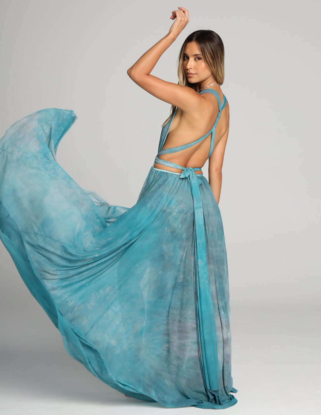 HYDRA DRESS SPOTTED BLUE + BLACK