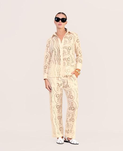 ANNY BEIGE LONG SLEEVE SHIRT