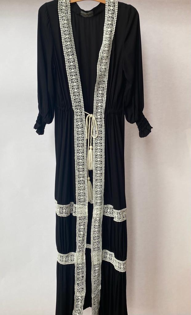 Eyelet Kimono Black